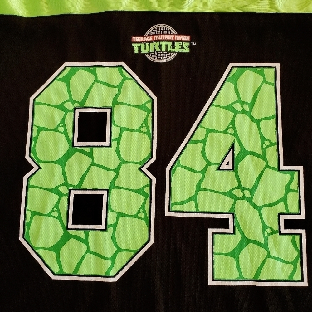 1476 * Nickelodeon Teenage Mutant Ninja Turtles Jersey Black Green Size M - Picture 5 of 8
